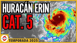 Huracán #Erin es categoría 5. Pasará cerca de Puerto Rico y el Caribe esta noche y el domingo.