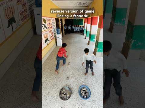 Reverse version of our Viral glass game . हमारे वायरल खेल का उल्टा वर्जन #kids #school #shorts