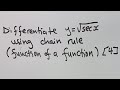 Chain Rule and Derivatives Concepts
