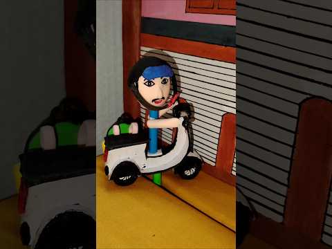 Papa ekele hi chale gaye ๐ฅบ #clayart #emotional #anaya #sad #cry #bike #love #care #shorts #ytshorts