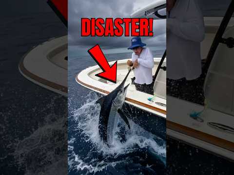 This Marlin Almost Ended His Life 😳 #fishing