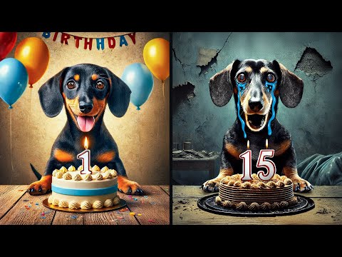 Young vs Old Dog Birthday! Cutest Dachshund Compilation!