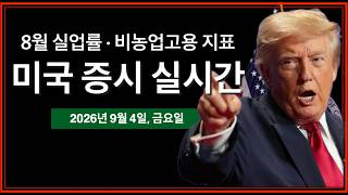 (9/4/26, 금) 8월 실업률 · 비농업고용지표 | 트럼프 행정명령 서명 | 9월 미국 금리인상 확률 50% | 테슬라 사이버캡 발표 | 미국 증시 실시간