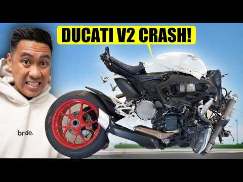 Ducati Panigale V2 crashed in 60 seconds