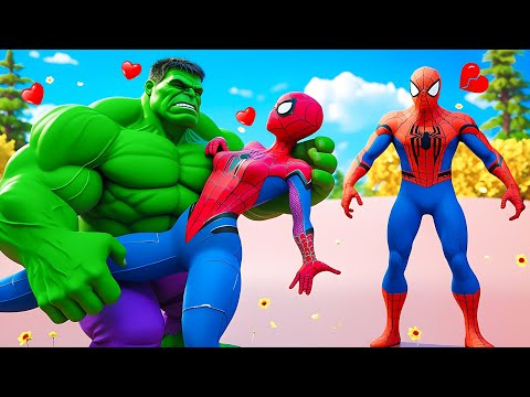 Hulk x Spider Man Love Story vs Bad Girl Hulk Leave in Granny House | Funny Horror Animation