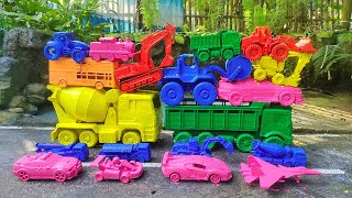 Membersihkan mainan mobil balap truk molen kereta api tank baja bus telolet excavator pesawat