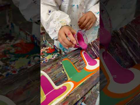 😁 Ideální dárek - my si užijeme tvorbu a Ema dostane obraz 🦄 #art #diy #malování #praha #pendulum