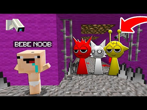 ESCAPA de la PRISION de SPRUNKI 😱💀 BEBE NOOB ESCAPA DE LA CARCEL DE INCREDIBOX SPRUNKI en MINECRAFT