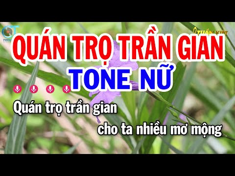 Karaoke Quán Trọ Trần Gian Tone Nữ ( Gm ) Nhạc Sống Mới || Karaoke Tuấn Kiệt