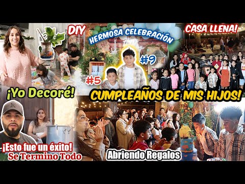 SE LLEGO EL DÍA‼️ 🎉Celebramos el CUMPLEAÑOS DE MIS DOS HIJOS!🪅+ TUVIMOS CASA LLENA😱|Abriendo Regalos