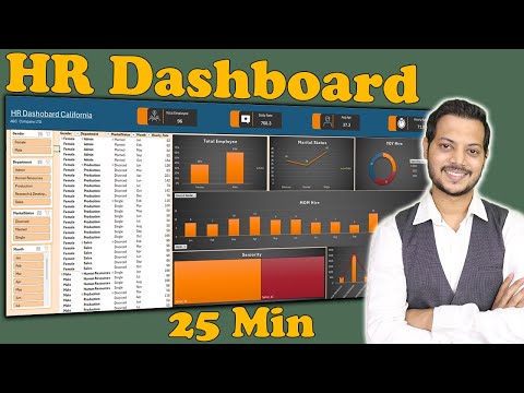 Dynamic HR Dashboard in just 25 MIN | Learning New Skills with new dashboard