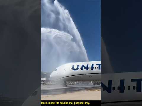 Water salute for aeroplanes #shorts