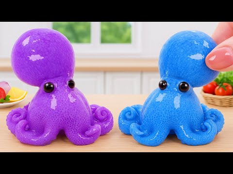 Best Of Seafood 😍 How To Make Mini Octopus Noodles Stir Fried with Topping | ASMR Mini Cooking