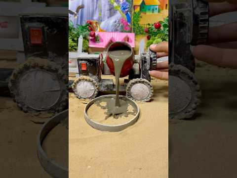 DIY mini handpump stand making with concrete mixer science project #handpump #ytshorts #project