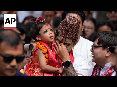 YouTube video thumbnail: Nepal Chooses a 2-Year-old Girl as new Living Goddess