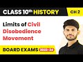 सिविल अवज्ञा आंदोलन की सीमाएँ
