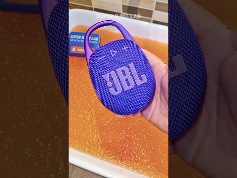 JBL Speaker Gets DUNKED In Orange Liquid To Test Waterproof Capability 🔊