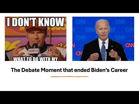 The moment during the debate when biden ended his career