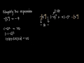 Operations with Negative Numbers and Exponents