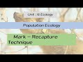 Mark-Recapture Method in Ecology
