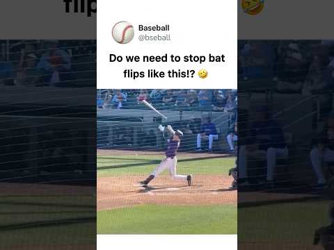 Insane Bat Flip!!! 😭🤯 #baseball
