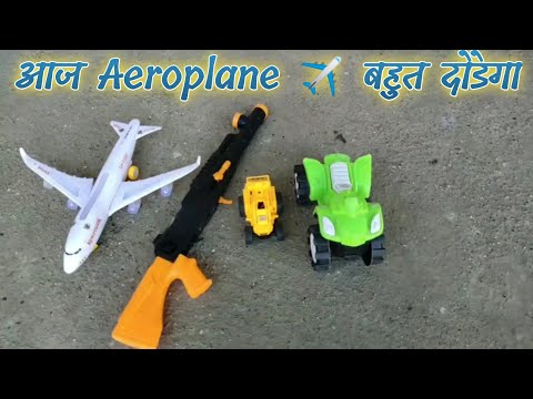 gadi ka video gadi ka video | jcb & tractor cartoon video | toy aeroplane ka video