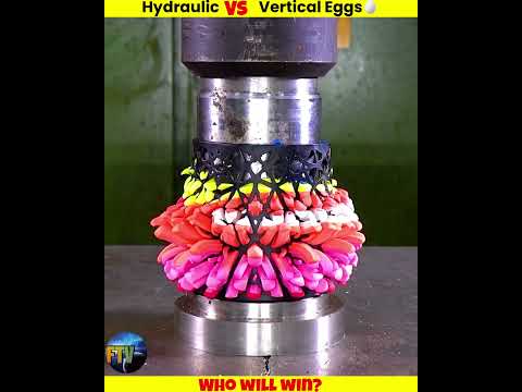 Hydraulic Press Vs Vertical Eggs 🥚