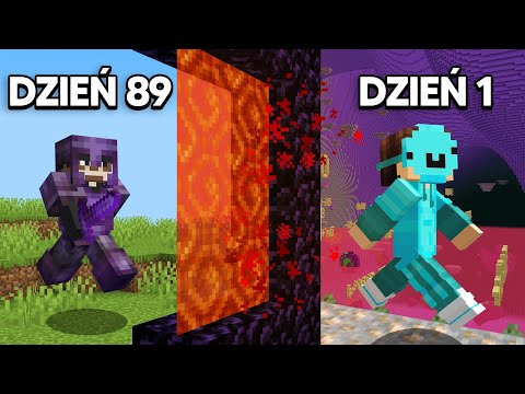 PRZEŻYŁEM 100 DNI w Minecraft, UCIEKAJĄC przed ŁOWCĄ w WYMIARACH!