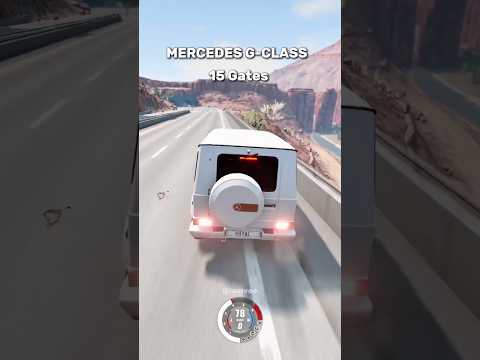 How Many Gates Needed To Stop The Mercedes G Class #beamngdrive #beamng #car #gaming #video