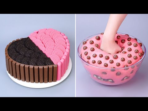 PINK & BROWN Chocolate Cake Decorating Tutorials  Amazing Cakes  | So Yummy Cake Recipes For Family