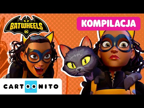 🐈 TOP 4 🐈 najlepsze momenty Catwoman | Batwheels | Kreskówka dla dzieci | @CartoonitoPL