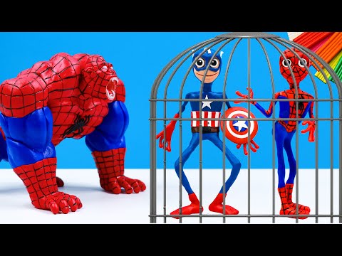 Avengers superheroes || Dame tu cosita and King Kong mod Spider-man, Hulk, Captain America