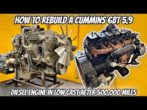 How to Rebuild a Cummins 6BT 5.9 Diesel Engine in Low Cast After 500,000 Miles || Start to Finish