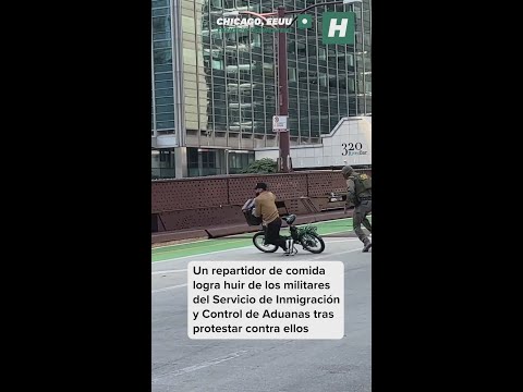 Un repartidor logra escapar de los militares en Chicago tras protestar contra ellos