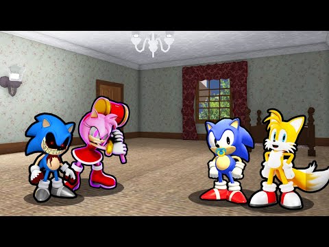 BABY SONIC FAMILY VS BABY SONIC.EXE FAMILY IN ROBLOX