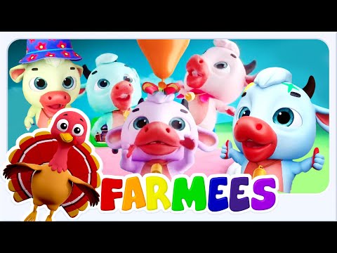 Five Little Cows Learning Song & Nursery Rhyme for Children