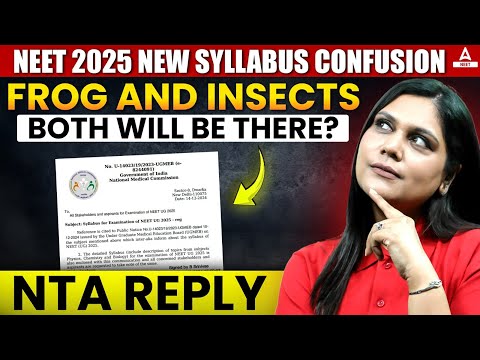 Is Frog an Insect? NTA Clarification on Frog and Cockroach | NEET 2025 Latest Syllabus | Garima Goel