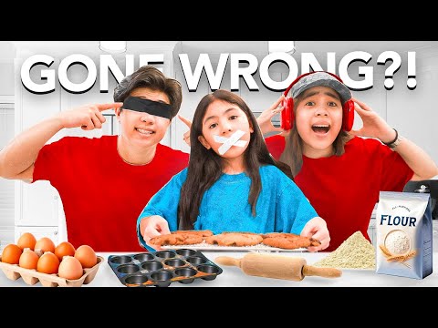 Blind, Deaf, and Mute Baking Challenge! (with siblings)