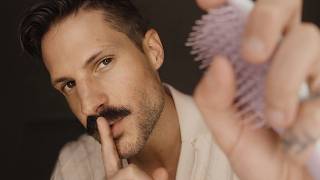 ASMR Boy Tracing and Brushing Until You Sleep (Ear to Ear Whispers)