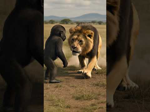 The gorilla promptly rescued its child.#Gorilla#Lion#Wild Beast#Wildlife