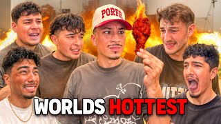 5 MEXICANS TRY THE SPICIEST CHICKEN CHALLENGE!!! (Put him in hospital 🏥 )