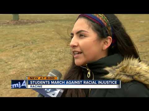 Horlick High School students march against racial...