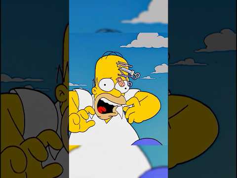 Homer no montó bien la bicicleta😱 #shorts #simpsons