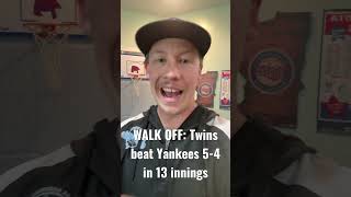 WALK OFF: Twins beat Yankees 5-4 in 13 innings