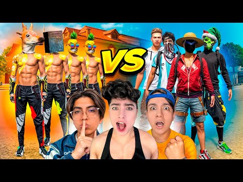 ESCUADRA de SUCOS🍍VS LA ESCUADRA MARIPOSA💚🍀PVP en FREE FIRE😱🤯