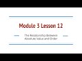 Understanding Absolute Values and Orders