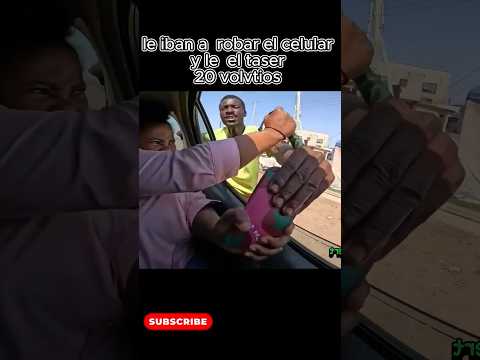 le iban robar su iPhone  y le puso el taser al maximo