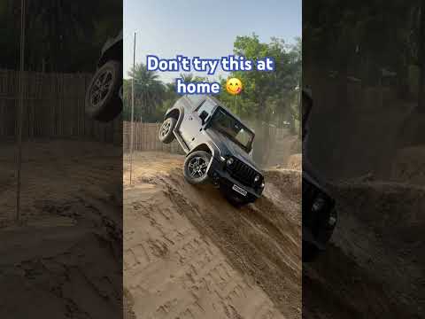 Don’t try this at home! #thar #tharlover #tharmodified #offroad4x4 #offroading #offroadgames #drop