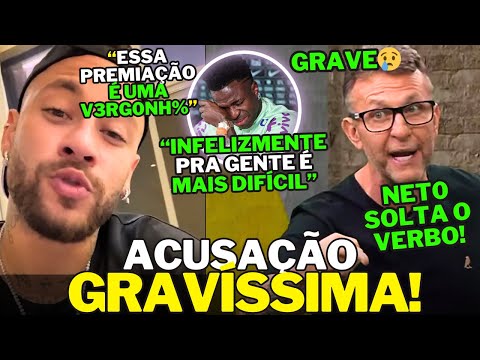 URGENTE🚨OLHA O DESABAFO DE NEYMAR E NETO APÓS VINI JR NÃO GANHAR A BOLA DE OURO! UMA INSANIDADE🚨