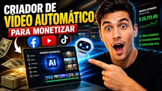 Como Criar Vídeos Automáticos já editado para Monetizar no Facebook, youtube e Tiktok